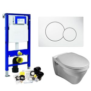 Geberit UP320 Toiletset set17 Gustavsberg Saval Vlakspoel met Sigma drukplaat