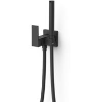 Bidetkraan met handdouche Tres Cuadro | Opbouw | Mengkraan | 1-hendel | Vierkant | Zwart mat