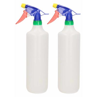 PlasticForte Waterverstuivers - 2x - wit - 1 liter inhoud - 31 cm - kunststof