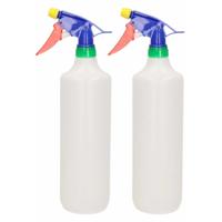PlasticForte Waterverstuivers - 2x - wit - 1 liter inhoud - 31 cm - kunststof