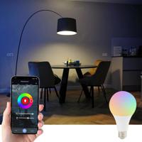 Tuya slimme led lamp 15 watt - e27 fitting - RGBWW multicolor en wit - thumbnail