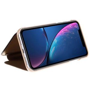 Luxury Series Mirror View iPhone XR Flip Case - Goud