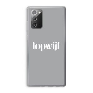 Topwijf Grijs Wit: Samsung Galaxy Note 20 / Note 20 5G Transparant Hoesje