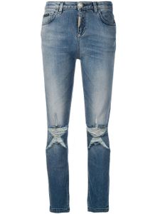 Philipp Plein distressed skinny jeans - Bleu