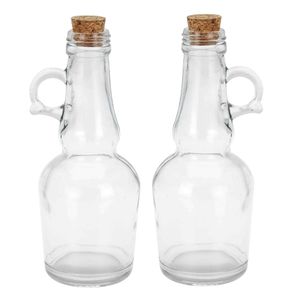 Olie-en azijnstel - met kurk - glas - 250 ml