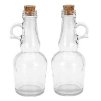 Olie-en azijnstel - met kurk - glas - 250 ml