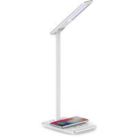 LED Bureaulamp - Brinton - 5W - Aanpasbare Lichtkleur CCT - Dimbaar - Qi Draadloze Oplaadfunctie - Wit