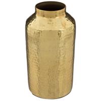 Bloemenvaas Antique Dorado - goud - gehamerd metaal - D10 x H19 cm