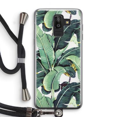 Bananenbladeren: Samsung Galaxy J8 (2018) Transparant Hoesje met koord