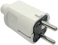 Enzo randaarde stekker | met tule | wit - 6141204