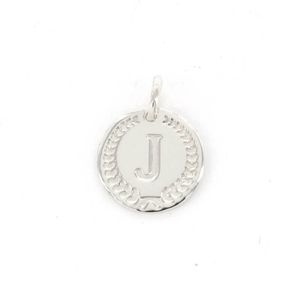 Imotionals Ronde Kettinghanger Letter J Zilver