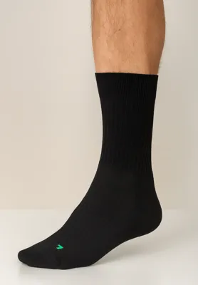 Boru Bamboo sportsokken met badstof zool zwart