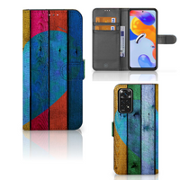 Xiaomi Redmi Note 11 Pro 5G/4G Book Style Case Wood Heart - Cadeau voor je Vriend