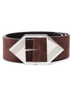 The Attico buckle-fastening suede belt - Noir