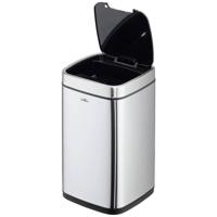 Durable 342123 342123 Afvalbak 12 RVS (l x b x h) 240 x 240 x 430 mm Zilver Met One-Touch-dekselopener 1 stuk(s)