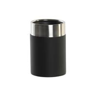 Tandenborstelhouder DKD Home Decor Zwart Zilverkleurig Hars Roestvrij staal 7 x 7 x 10,5 cm (12 Stuks)