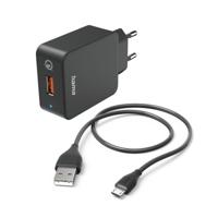 Hama Snellader Met Oplaadkabel Micro-USB Qualcomm® 19,5 W 1,5 M Zwart - thumbnail