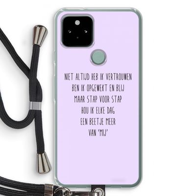 Zelfvertrouwen: Pixel 5 Transparant Hoesje met koord