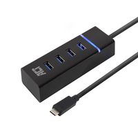 ACT AC6415 SuperSpeed USB-C Hub | 4x USB-A | 5 Gbps | Zwart - thumbnail