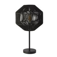 Searchlight Zwarte tafellampWicker - EU11201-1BK