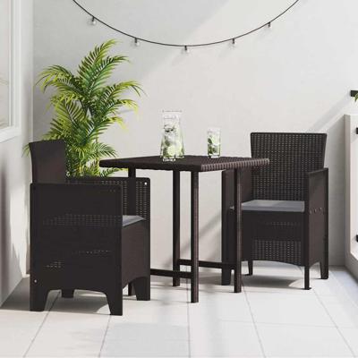 Tuinstoel 2 pcs Bruin 53 x 49 x 85 cm PP