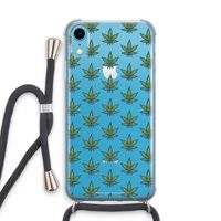 Weed: iPhone XR Transparant Hoesje met koord