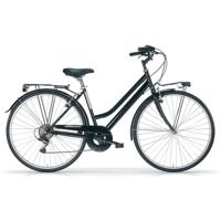 MBM Transportfiets dames Touring 28 Inch 46 cm Dames 6V V-Brakes Zwart - thumbnail