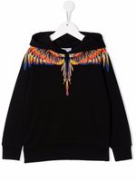 Marcelo Burlon County Of Milan Kids hoodie imprimé Wings à fermeture zippée - Noir