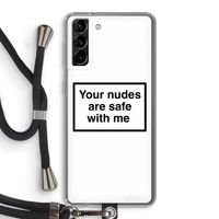 Safe with me: Samsung Galaxy S21 Plus Transparant Hoesje met koord
