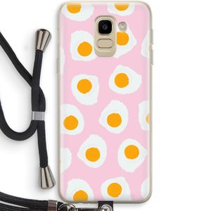 Dancing eggs: Samsung Galaxy J6 (2018) Transparant Hoesje met koord