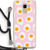Dancing eggs: Samsung Galaxy J6 (2018) Transparant Hoesje met koord