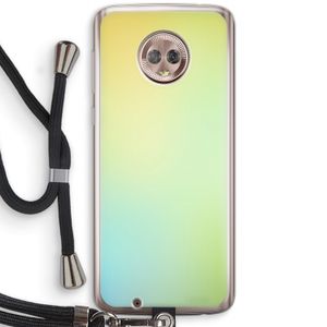 Minty mist pastel: Motorola Moto G6 Transparant Hoesje met koord