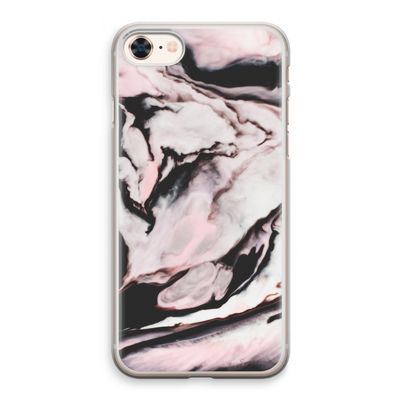 Roze stroom: iPhone 8 Transparant Hoesje