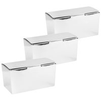 Cadeaudoosje/bonbondoosje - 12 x 6 cm - Bruiloft bedankje - 50x stuks - zilver - 250 gram