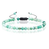 Memphis Fire Armband Natuursteen Kralen - Green Striped