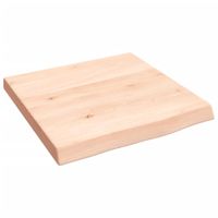 Wandschap 40x40x4 cm onbehandeld massief eikenhout