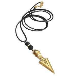 Heren ketting Waxkoord Viking Arrow Goudkleurig