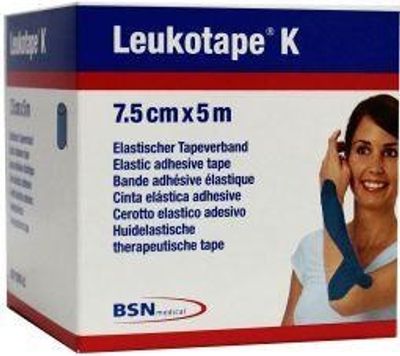 Leukotape K 5m x 7.5cm blauw (1 st)