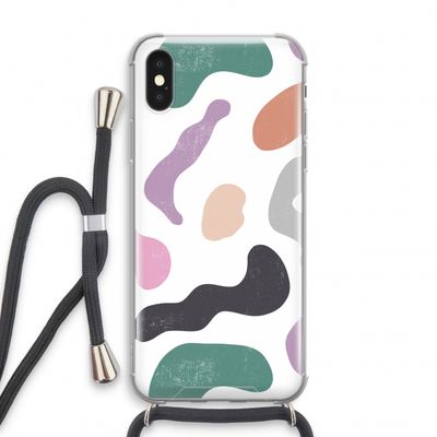 Memphis Shapes: iPhone XS Transparant Hoesje met koord