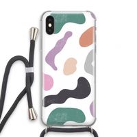 Memphis Shapes: iPhone XS Transparant Hoesje met koord