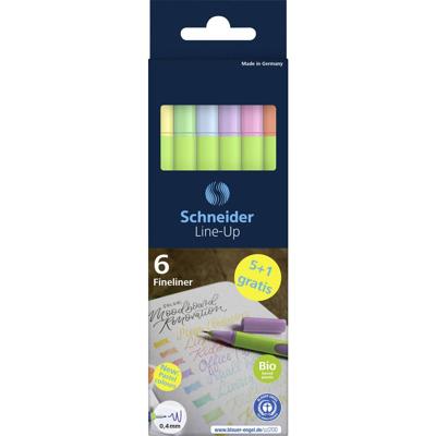 Schneider Schreibgeräte Fineliner Line-Up pastell 6er Etui, sortiert, 5+1 Aktion 191085 Rollerballpen 1 stuk(s)