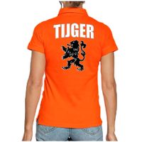 Holland fan polo t-shirt tijger oranje met leeuw voor dames 2XL  -