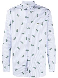 Comme Des Garçons Shirt x Lacoste chemise rayée à logo - Bleu