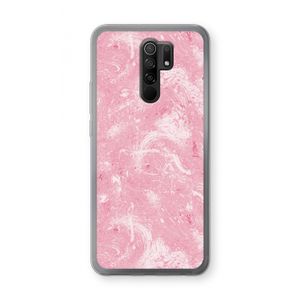 Abstract Painting Pink: Xiaomi Redmi 9 Transparant Hoesje