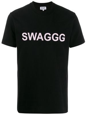DUOltd t-shirt à patch logo - Noir