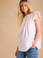 Blouse in katoenen voile ENVIE DE FRAISE ecru