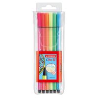 STABILO Pen 68, premium viltstift, etui met 6 neon kleuren