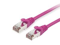 Equip 605557 RJ45 Netwerkkabel, patchkabel CAT 6 S/FTP 0.50 m Violet Vergulde steekcontacten 1 stuk(s)