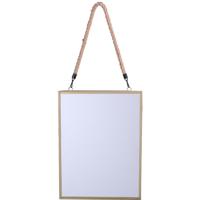 Wandspiegel aan ophangkoord Sevilla - frame kleur goud - 30 x 40 cm   -