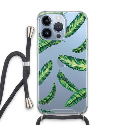 Lange bladeren: iPhone 13 Pro Transparant Hoesje met koord